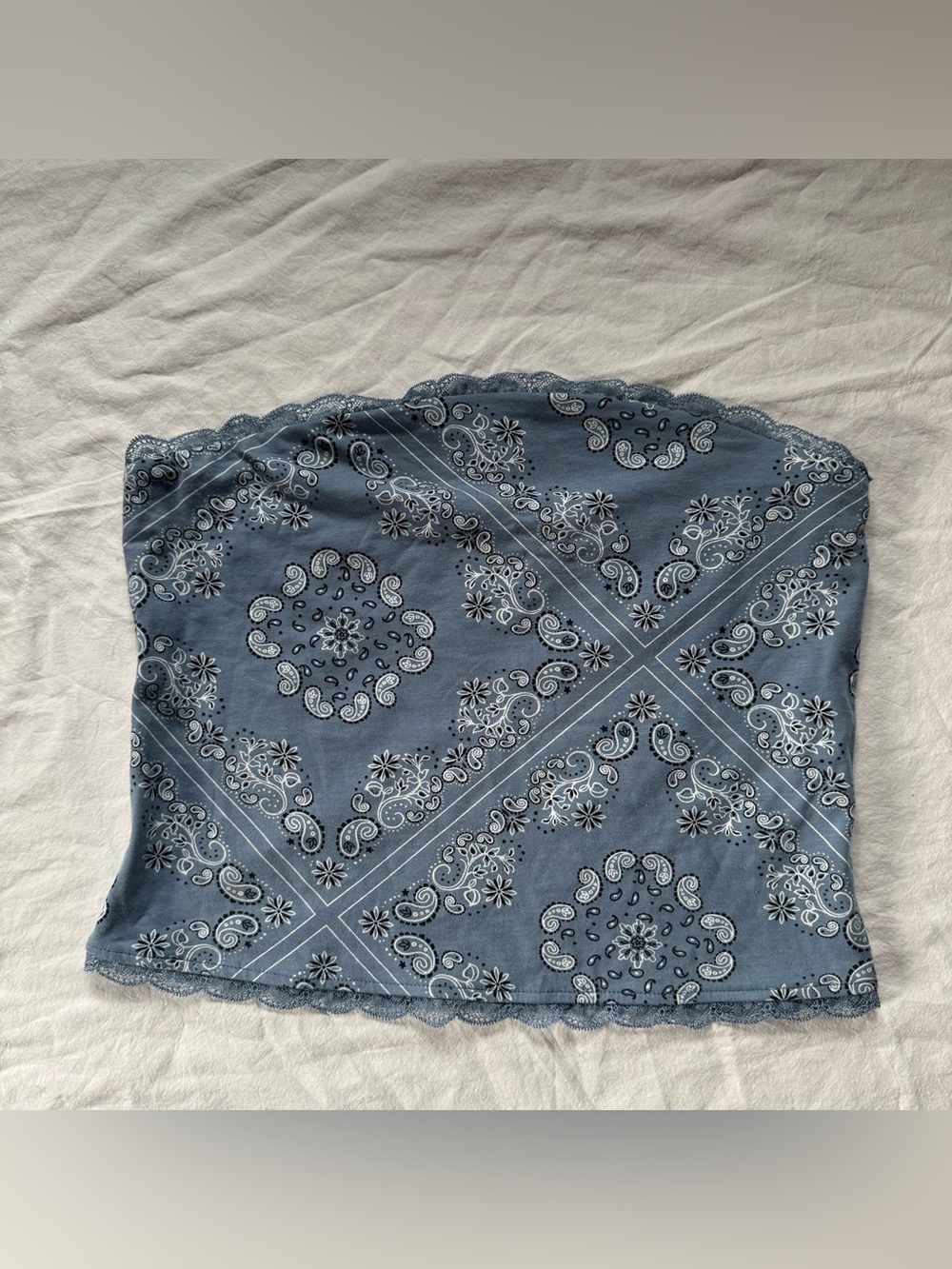 Wild fable Size L Paisley Blue Print Tube Top Women's